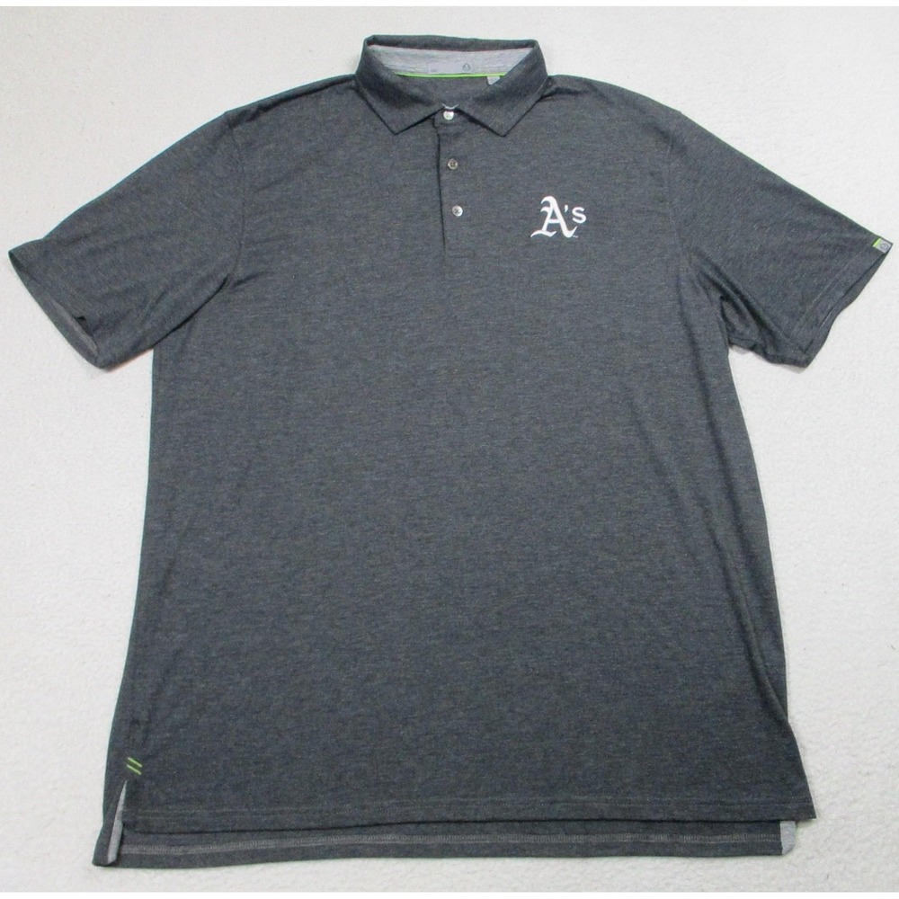 Tasc Performance Oakland Athletics Polo Shirt‎ Mens XL Gray MLB Baseball